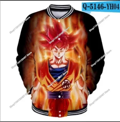 Nova japanska anime Dragon Ball Z sveučilišna jakna, jesenska ležerna majica s kapuljačom, kaput-jakna, brendirana bejzbolska jakna