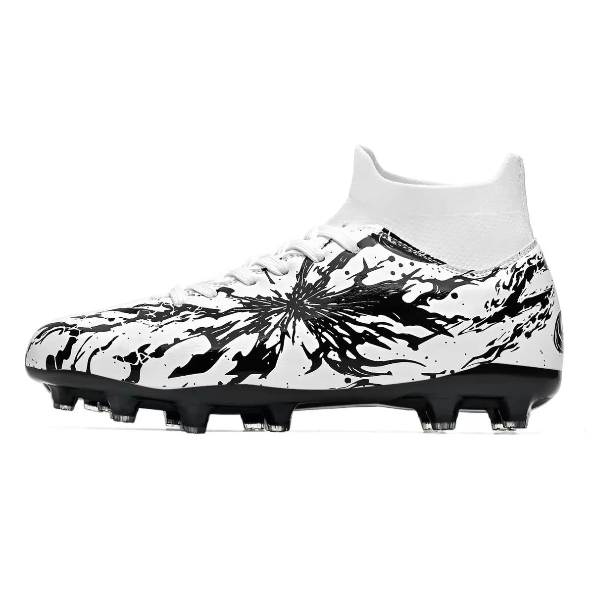 Chaussures de football FG pour hommes adultes, crampons pour terrain ferme, semelle respirante en PU résistante à l'usure pour l'entraînement et la compétition de football sur pelouse en plein air