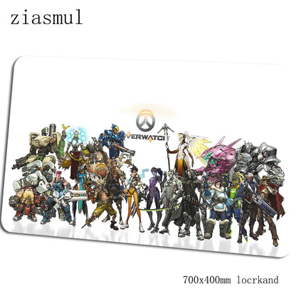Tapete de rato Overwatch — elegante tapete para computador 70x40cm, tapete de rato gaming grande XL para rato e teclado, jogos PC, secretária gamer