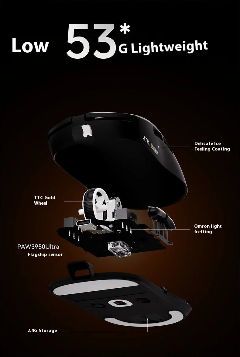 Безжична геймърска мишка ATK A9 Plus A9/A9 SE/A9 Pro Tri Mode 8K, лека A9 Ultimate E-sports, PC подарък, персонализирана