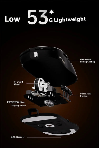Безжична геймърска мишка ATK A9 Plus A9/A9 SE/A9 Pro Tri Mode 8K, лека A9 Ultimate E-sports, PC подарък, персонализирана