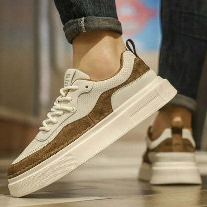 2025 Korean Edition Fashion Men's Casual Shoes Urban Design Slim Fit Low Top Sneakers Breathable Mesh for Streetwear 39-44