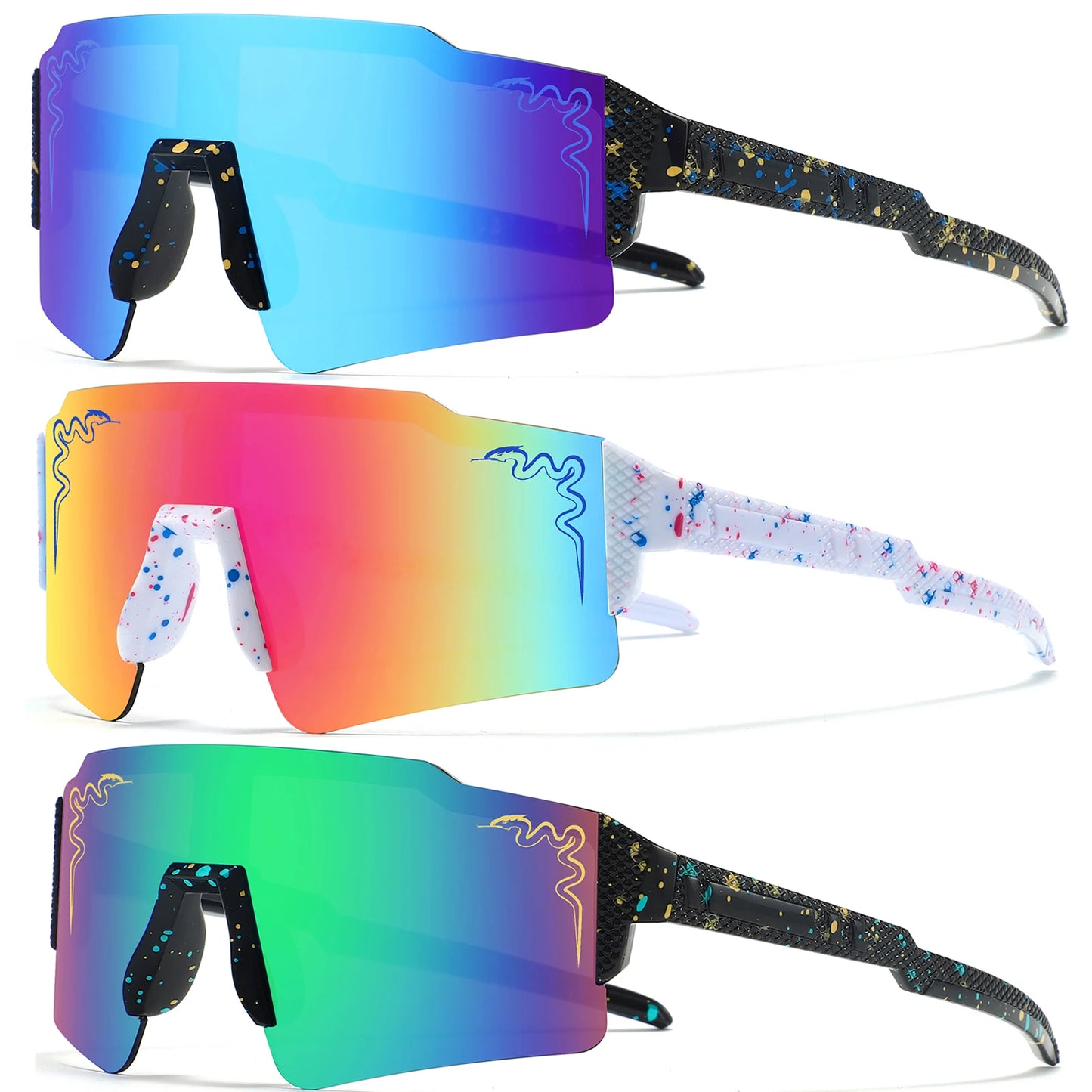 3 Pairs  Age 5-18 Youth Baseball Sunglasses Boys Girls Glasses Outdoor Sport Cycling Goggles Children Kids Softball Shades