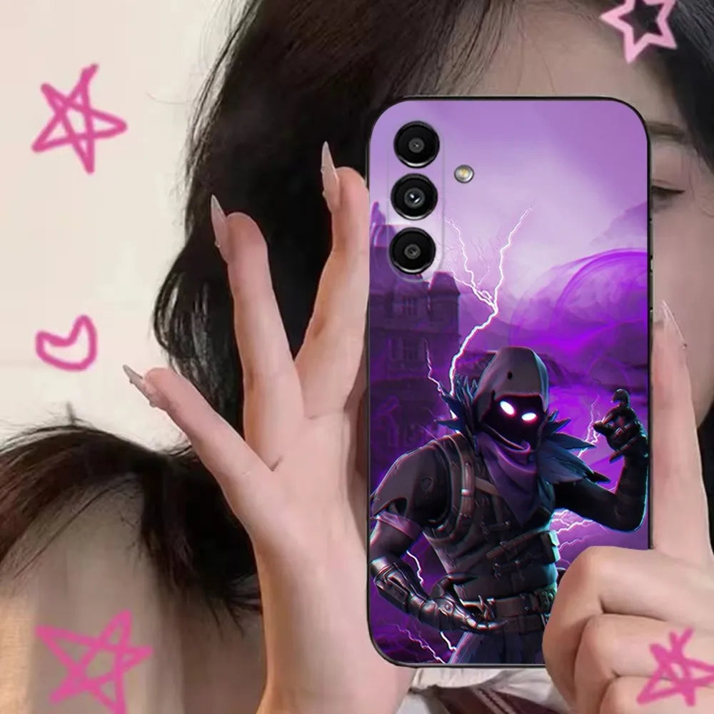 R-Royales F-Fortnites  Phone Case For Samsung S24,S21,S22,S23,S30,Ultra,S20,Plus,Fe,Lite,Note,10,9,5G Black Soft Cover