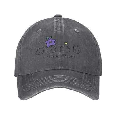 Game Stardew Valley Sun Baseball Cap y2k Funny Unisex-Teens Washed Hip Hop Hats Sun-Proof Design Outdoor Sport Snapback Cap Gift