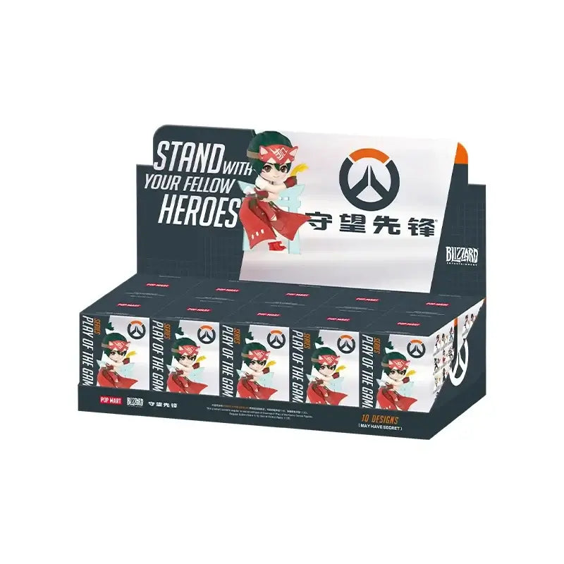 POP MART Overwatch Play of The Game Series Caixa Surpresa Mystery Box Brinquedos Kawaii Ornamentos Figuras Decoração de Casa Bonecas Modelo de Secretária