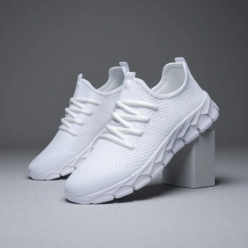 Heren sneakers van mesh, lichtgewicht damesschoenen, casual platte schoenen, heren hardloop- en sportschoenen, zachte tennisschoenen, ademende herensneakers