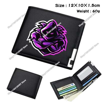 Carteras Fortnites para niños, monedero Anime Fortress Night, tarjetero de dibujos animados, bolso corto de cuero, cartera plegable de moda, regalo para niños