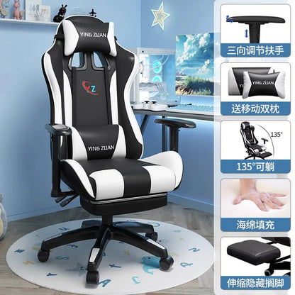 Gaming stolica Računalna stolica Udobno podesivo sjedalo za opuštanje Game LIVE Za studentski dom i kućnu upotrebu Ergonomski dizajn za dugotrajno sjedenje