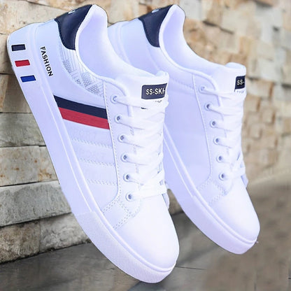 Zapatillas de skate de caña baja para hombre: transpirables, con cordones y suela de PVC