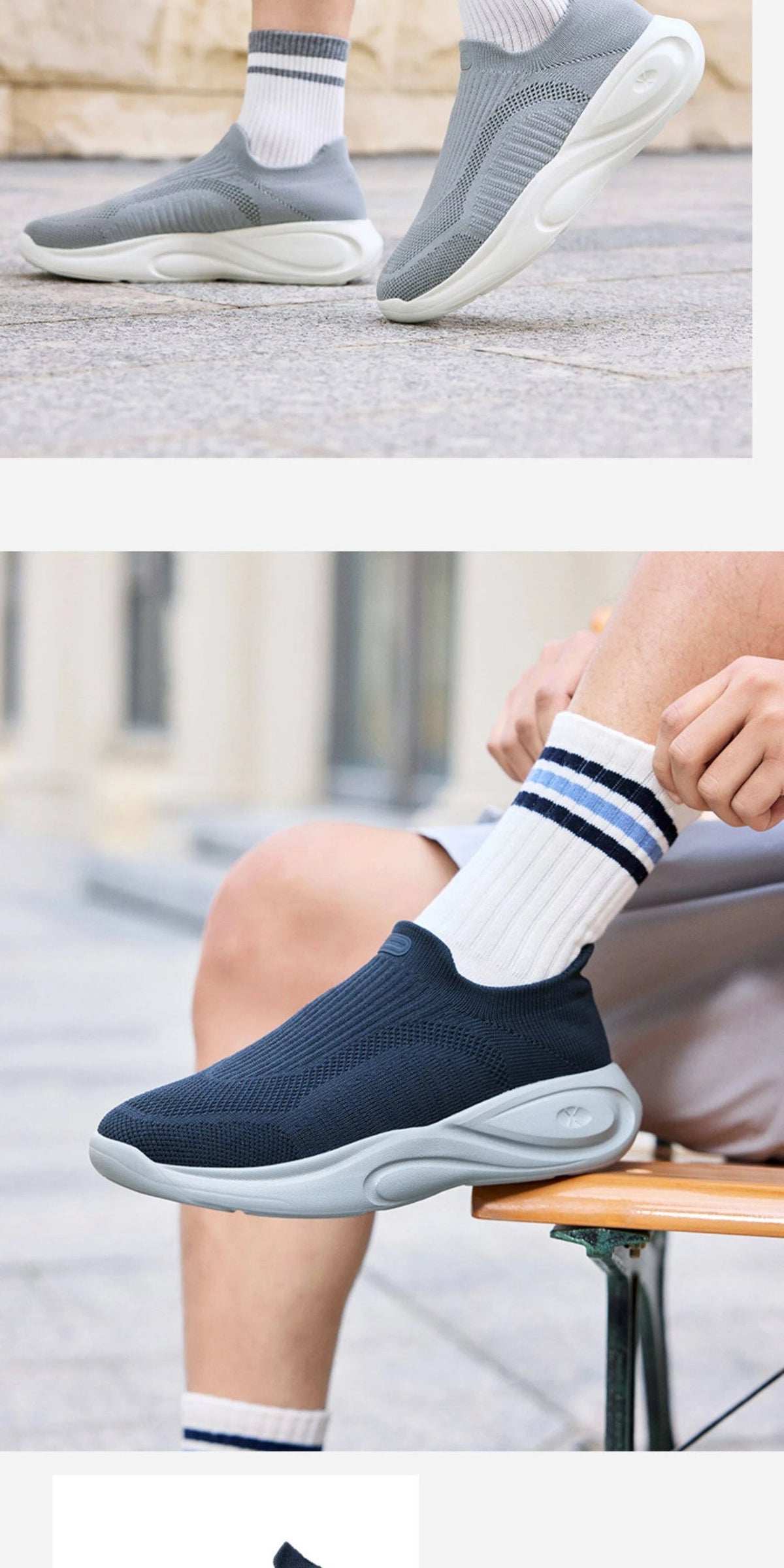 Xtep Anti-Slip Lightweight Soft Mid sole Rebound For Male Breathable Comfortable Casual Shoes 874219320013