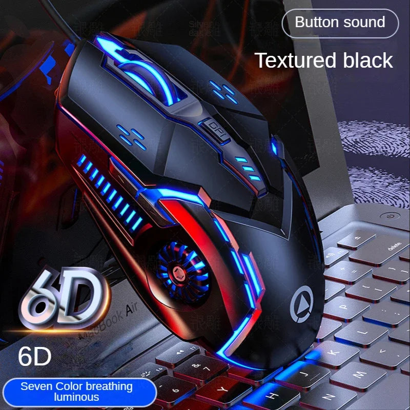 G5 Wired Gaming Mouse with RGB Backlight, High Sensitivity 6-Button Programmable Gaming Mouse for PC, Laptop & Computer
