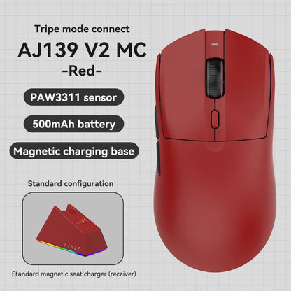 AJAZZ AJ139Pro/AJ139V2MC Wireless Mouse PMW3395/PAW3311 Chipset 12000-26000Dpi Professional Gaming Mouse