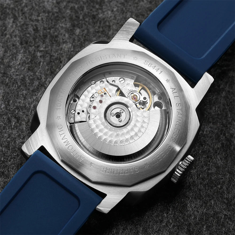 SEAKOSS 45mm Diving GMT Watch Automatic Mechanical Wristwatches Seagull ST2557 Movement 100M Luminous Calendar Men's Watches