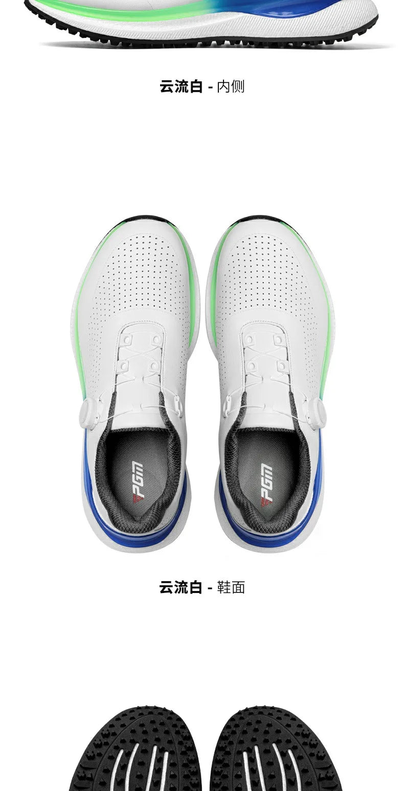 PGM Golf Sneakers sportive da uomo con intersuola super morbida in popcorn, lacci con pomelli, antiscivolo e traspiranti