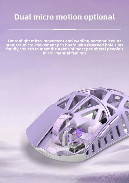 Wlmouse Mini Pro professionell mus i lätt magnesiumlegering, trådlös gamingmus med tre lägen, 8K polling rate, PAW3950, DPI30000