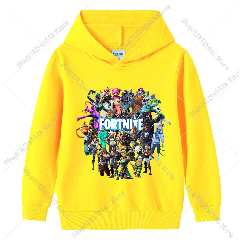 Dječja hoodie majica Fortnites za jesen, dukserica s kapuljačom za dječake i djevojčice, tanka trenirka, pulover dugih rukava, sportska dječja odjeća