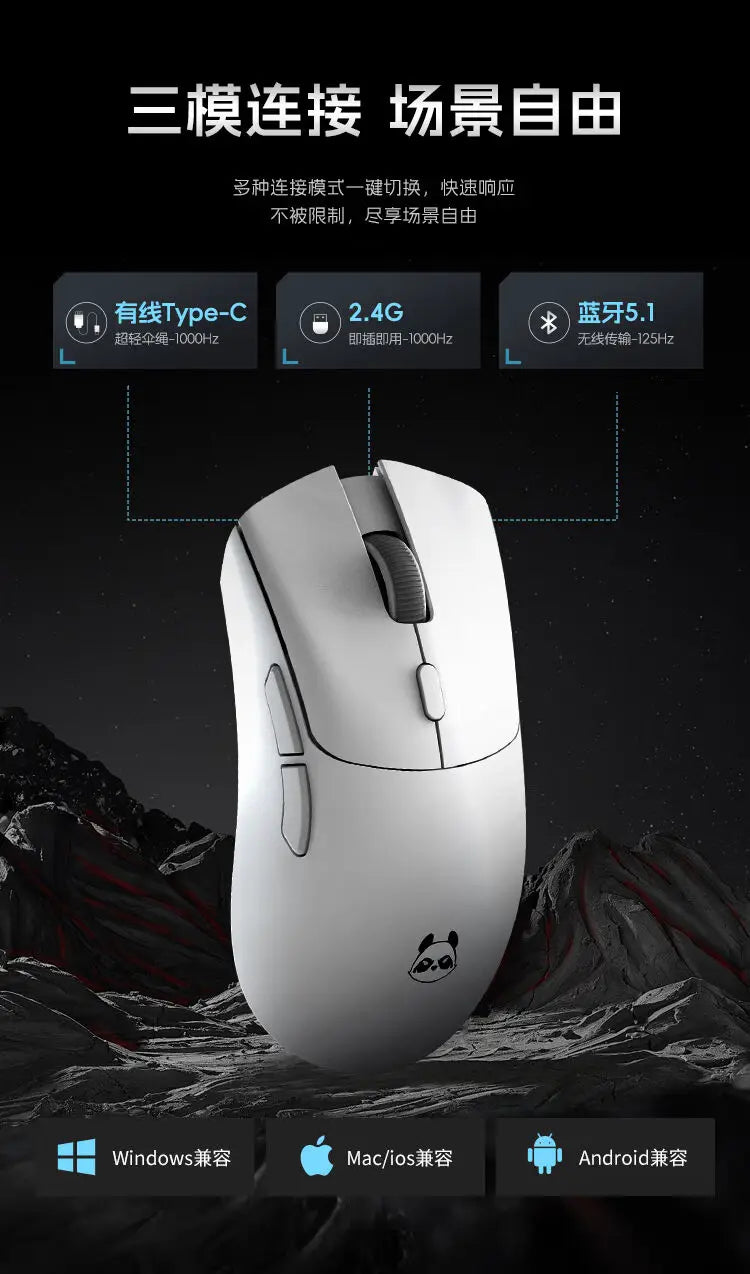 Metaphyuni Metapanda P1 Wireless Mouse P1 Pro Max Paw3395L Ow Latency Lightweight E-Sports Gaming Mouse Ergonomics Pc Gamer Gift