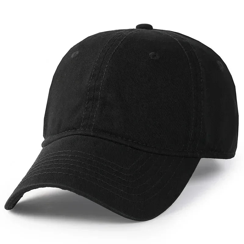 Solid Color Big Size 63cm Soft Cotton Baseball Caps Men Classic Plus Snapback Cap Ladies Golf Sun Hat 59-62cm