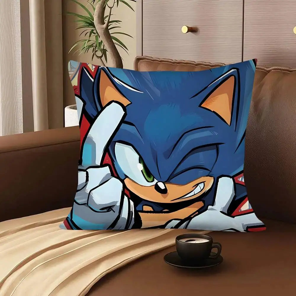 1pc S-SupersonicS-s-SonicS-Game Pillow Case Fashion Square Pillowcase Bedroom Sofa Room Ins Decoration Leisure