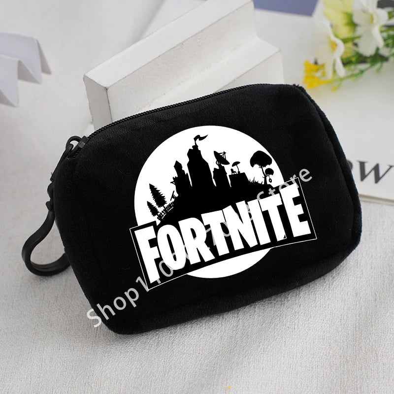 Fortnite Boys Girls Plush Coin Purse Cute Fashion Portable Wallet Cartoon Anime ID Card Storage Bag Children Birthday Gifts
