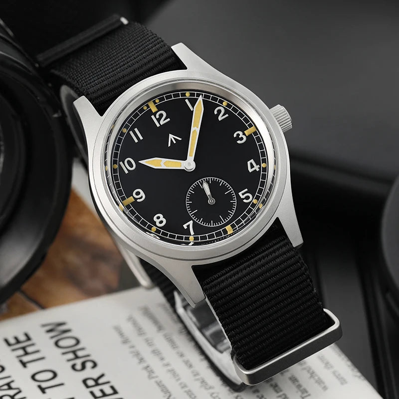 Militado V2 Version Military D12 Watch 36mm AR Sapphire Quartz Movement Watches Waterproof Sub-second Stainless Steel Wristwatch