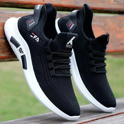Chaussures d'été en maille respirante pour hommes, chaussures de papa, chaussures de sport et de loisirs pour hommes, chaussures blanches tissées antidérapantes et Anti-odeur pour hommes
