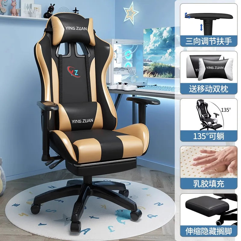 Gaming stolica Računalna stolica Udobno podesivo sjedalo za opuštanje Game LIVE Za studentski dom i kućnu upotrebu Ergonomski dizajn za dugotrajno sjedenje
