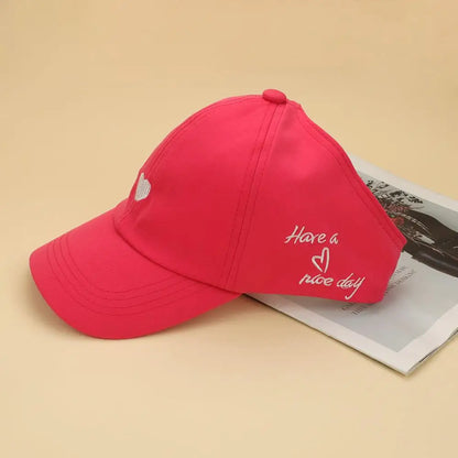 HOT Girl's Summer High Ponytail Cap Quick Drying Sunscreen Visors Kids Empty Top Baseball Cap Adjustable Candy Color Girl's Hat