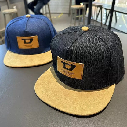 H Hip Hop Baseball Cap Flat Brim Hat Men's and Women's Casual Street Dance Outdoor Couple Visor Hat