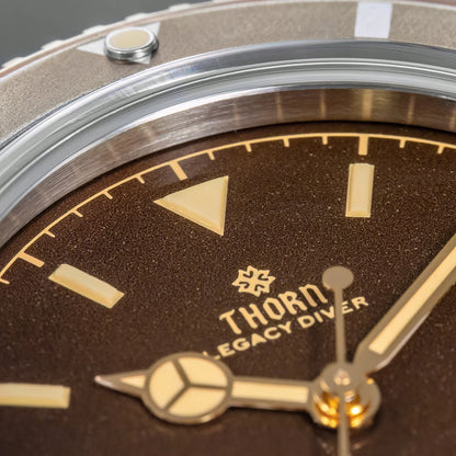 Thorn T028 Bronze Dive Watch PT5000 Automatic Movement Mechanical Watches Aluminum Bezel Sapphire 37mm Men Wristwatch