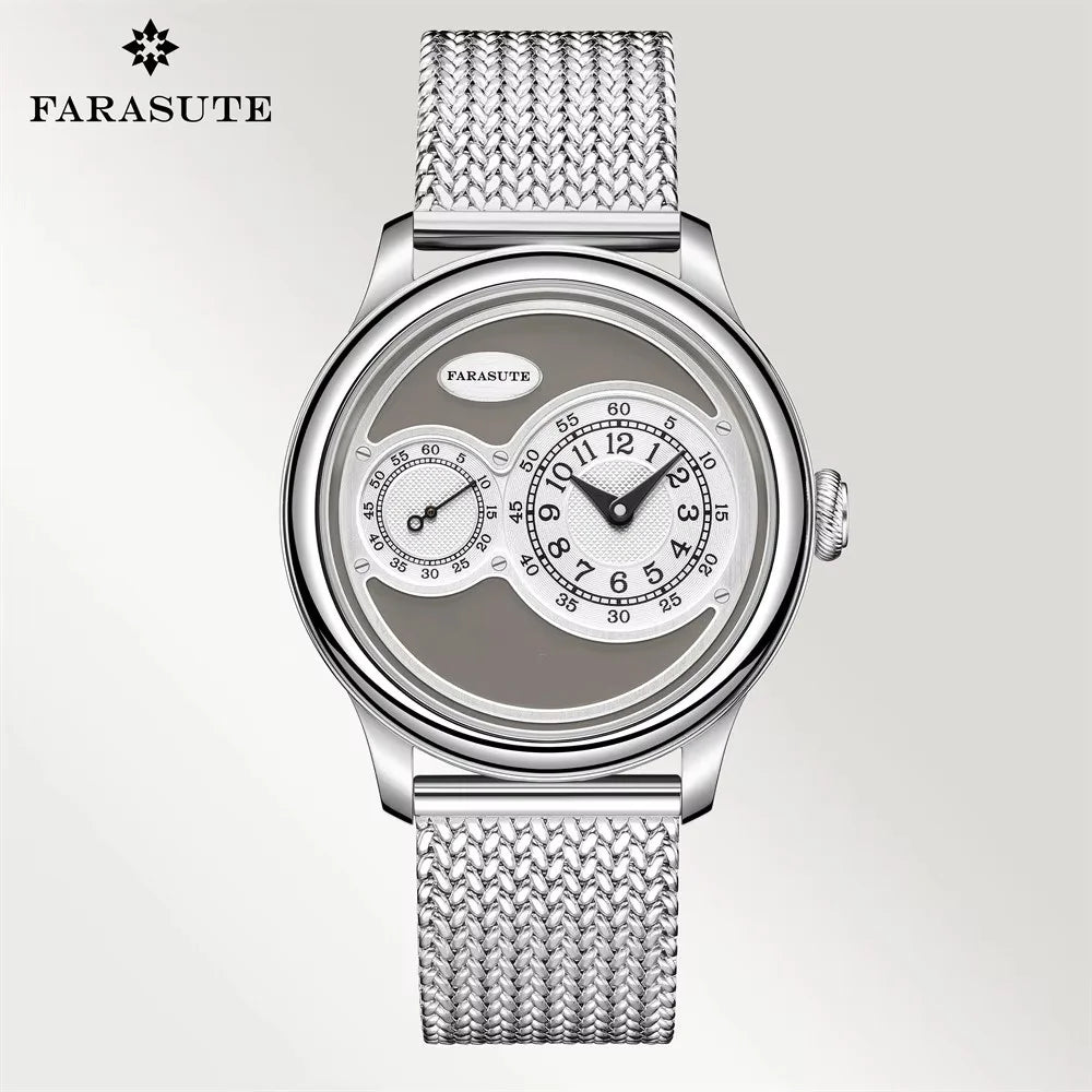 FARASUTE New Casual Fully Automatic Mechanical Men Watch Luxury Sapphire Stainless Steel Wristwatch 5Bar Waterproof Reloj Hombre