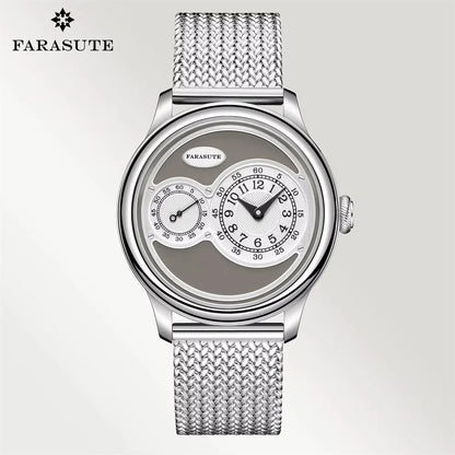 FARASUTE New Casual Fully Automatic Mechanical Men Watch Luxury Sapphire Stainless Steel Wristwatch 5Bar Waterproof Reloj Hombre