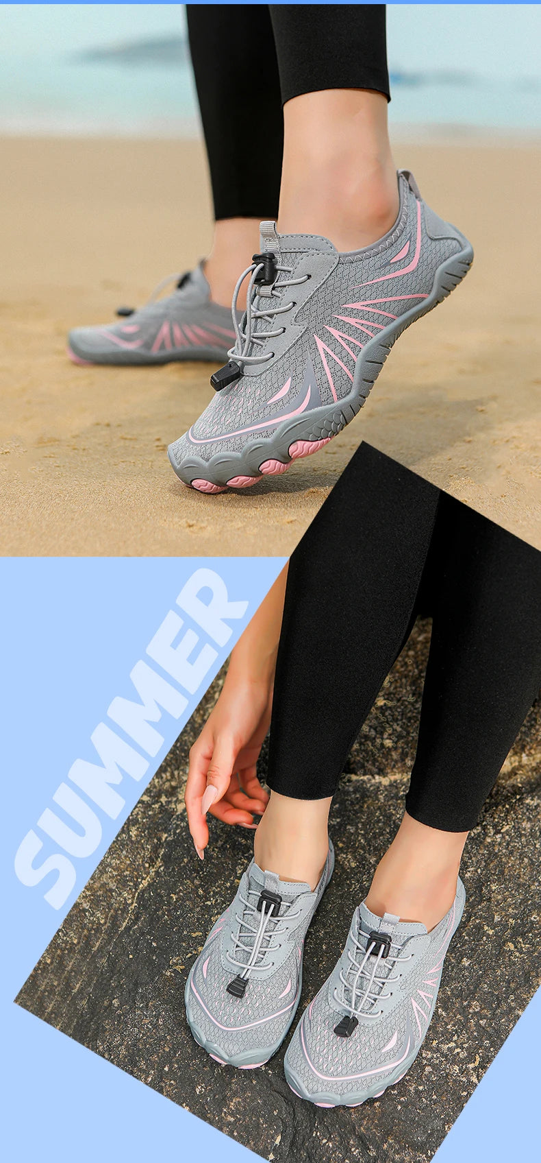 quick-drying non-slip water shoes for men and women couples, can be used for outdoor beach and indoor fitness