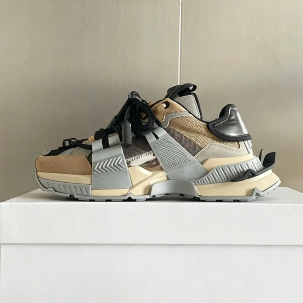 2026 Fashion Women Sneakers Size 35-46 High Quality  Platform Sneaker Men Casual Shoes Sports Running Shoes Lace Up Patchwork