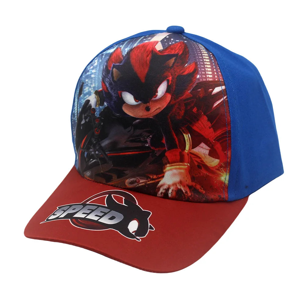 Última novedad: gorra de béisbol infantil ajustable de 48-54 cm con estampado Sonic, colas de anime, Knuckles, sombrero de sol Shadow, erizo azul, gorra para bebé para actividades al aire libre, regalo