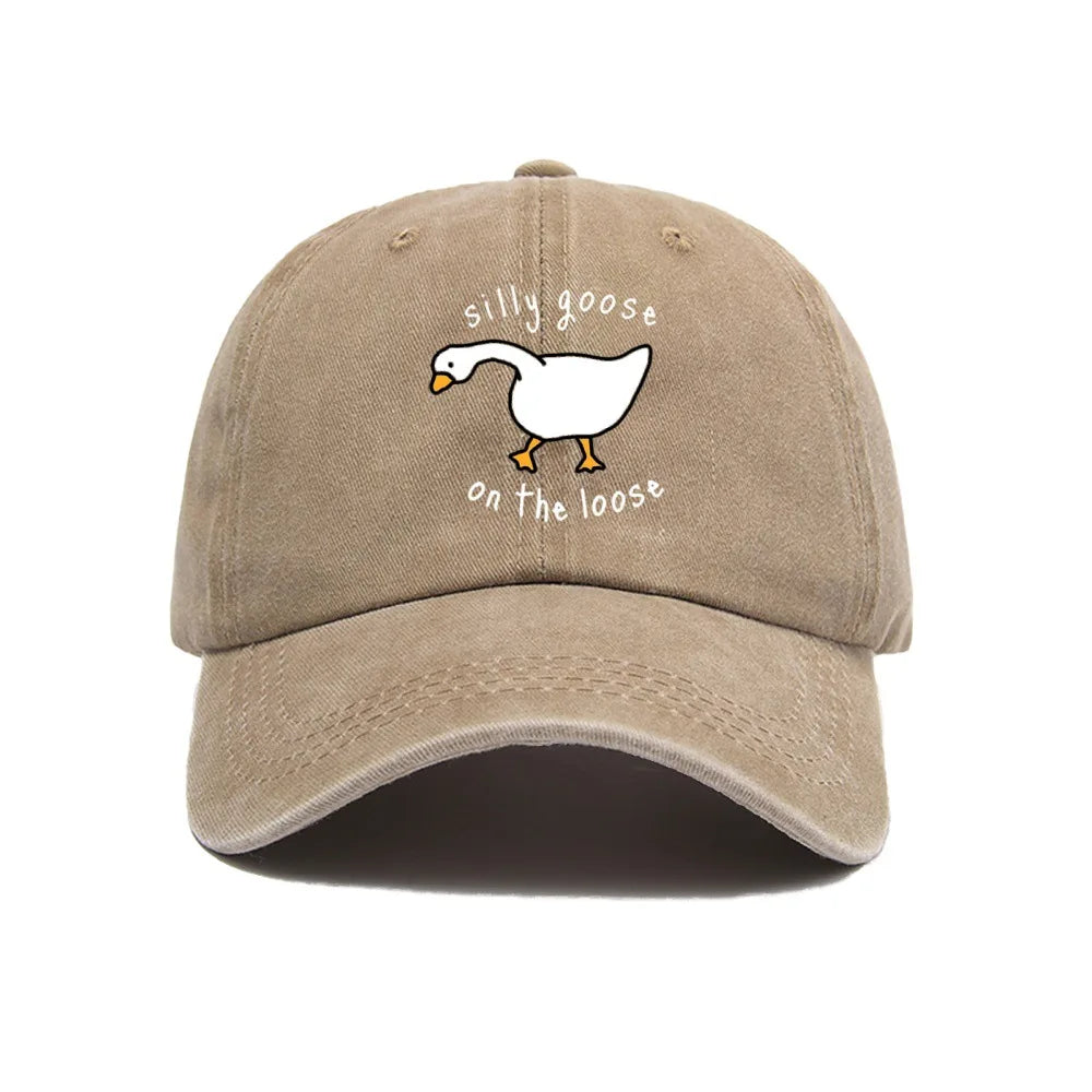 „Big Goose“ spausdinta beisbolo kepurė vyrams ir moterims, maža, šviežia, minkšta kepurė su anties liežuvio motyvu, kepurė nuo saulės, lauko apsauga nuo saulės