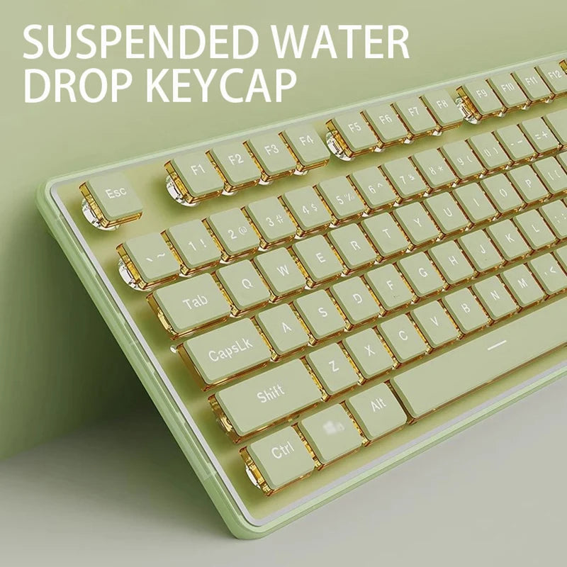 Teclado EWEADN V3 com Fio Silencioso para Escritório e Gaming, Design de Teclas Film, Ergonómico, para Windows/Portátil/PC/Desktop, Acessório de E-sports