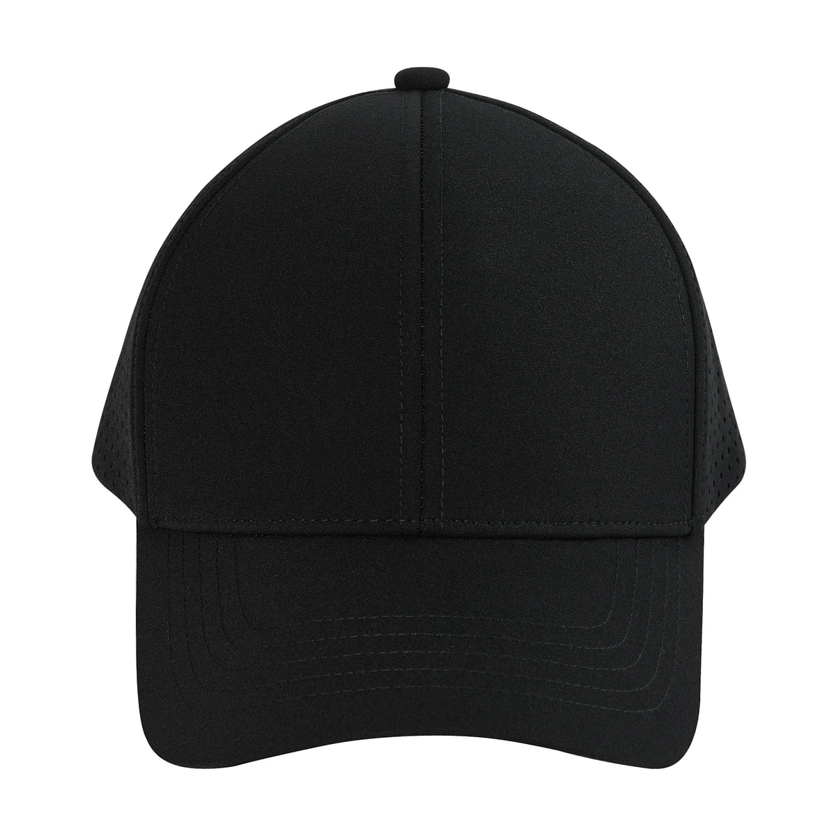 VOBOOM Șapcă de baseball pentru bărbați, cu uscare rapidă, din plasă tăiată cu laser, cu bor curbat, tip snapback, pentru alergare în aer liber și călătorii, negru