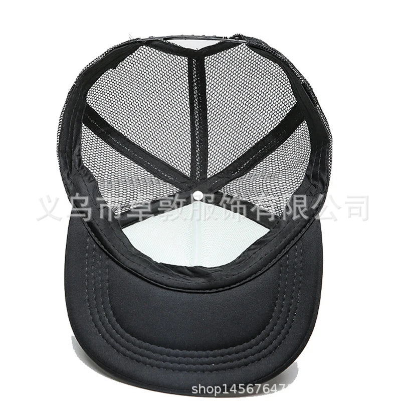 Fashion Cartoon Mesh Baseball Caps Men Women Hip Hop Snapback Hat DJ Marshmallow Cap Summer Breathable Mesh Outdoor Sun Hat