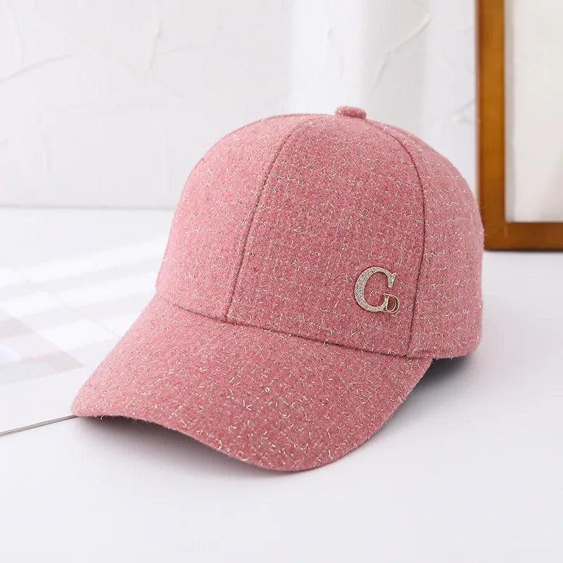 Metal M Patch Baseball Cap Black Elegant Man Hat Lightweight Adjustable Sun Hat For Women Female
