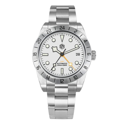 San Martin Nuevo reloj mecánico automático NH34 BB GMT de 39mm, reloj deportivo de zafiro, luminoso, impermeable 100m para hombre, Relogio SN0054