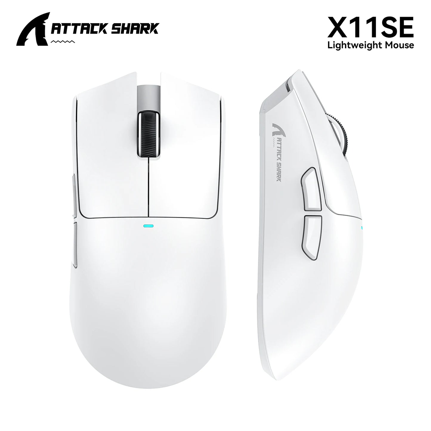 ATTACK SHARK X11 žaidimų pelė ir X11 SE belaidė pelė, 22000 DPI, PAW3311 jutiklis, BT/2.4G/laidinė, lengva 59g, 2000W paspaudimų
