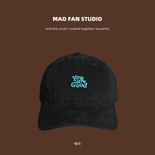 Brown Peaked Cap Men's and Women's Summer Fashion Casual American Retro Soft Top Baseball Cap Small Sun Protection Hat