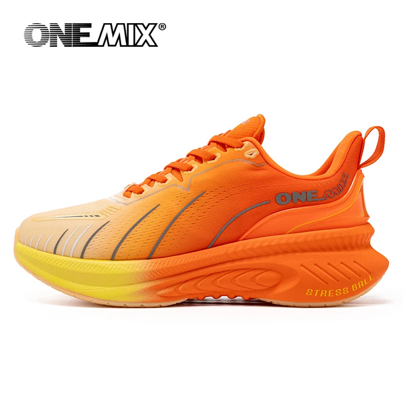 „ONEMIX“ nauji amortizuojantys bėgimo bateliai vyrams, tinkami intensyviai bėgantiems, su raišteliais, sportiniai moterims, neslystantys, lauko sportiniai vyriški sportiniai bateliai