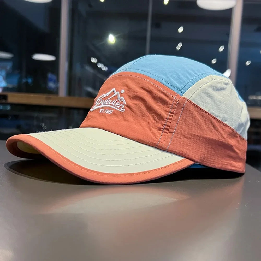 Retro Japanese Style Hip-hop Hats 5 Panel Thin Flat Brimmed Baseball Cap Quick-drying Breathable Sunscreen Hat Unisex