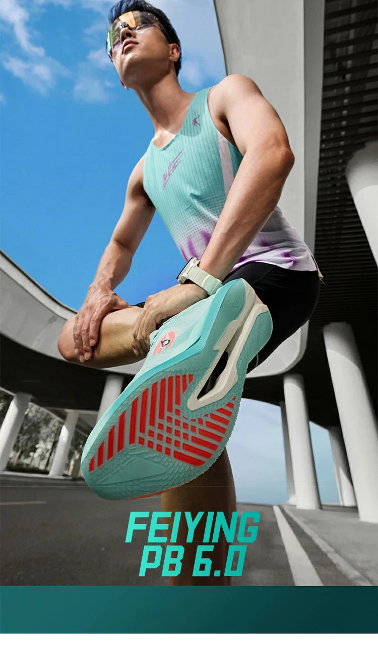 QIAODAN Feiying PB6.0 Pantofi sport de maraton pentru bărbați, model nou, cu talpă suspendată și placă integrală din carbon, adidași de alergare QDB023261299