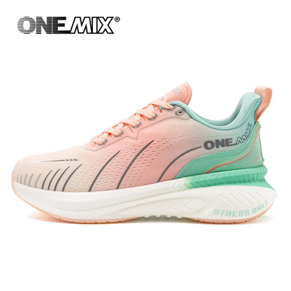 „ONEMIX“ nauji amortizuojantys bėgimo bateliai vyrams, tinkami intensyviai bėgantiems, su raišteliais, sportiniai moterims, neslystantys, lauko sportiniai vyriški sportiniai bateliai