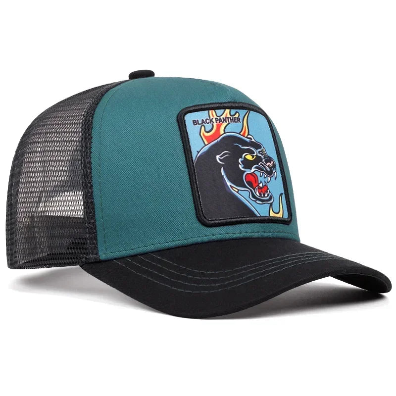 New High Quality Outdoor Sport Black Panther Baseball Cap Spring And Summer Embroidered Adjustable Unisex Hip Hop Dad Mesh Hat
