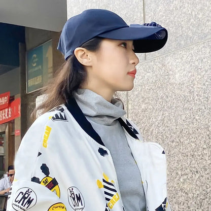 cap with fan Summer USB Charging Cooling Fan Baseball Cap Outdoor Golf Sunscreen 2 Speed Adjustable Peaked Hat Hiking cap fan